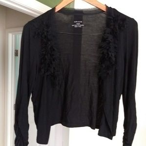 3/$15 Grace size PM black cardigan Good Condition